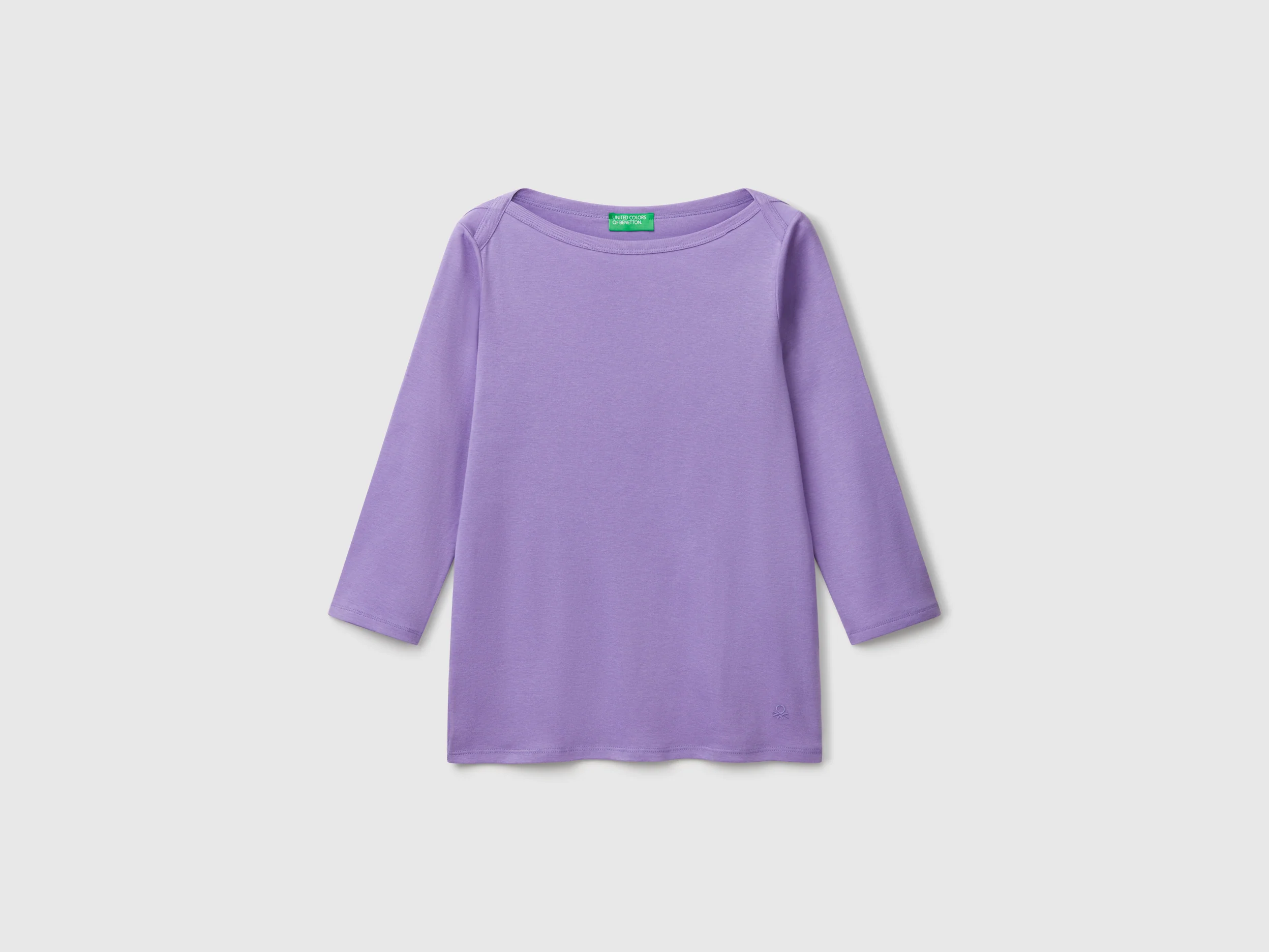T-shirt con scollo a barchetta 100% cotone