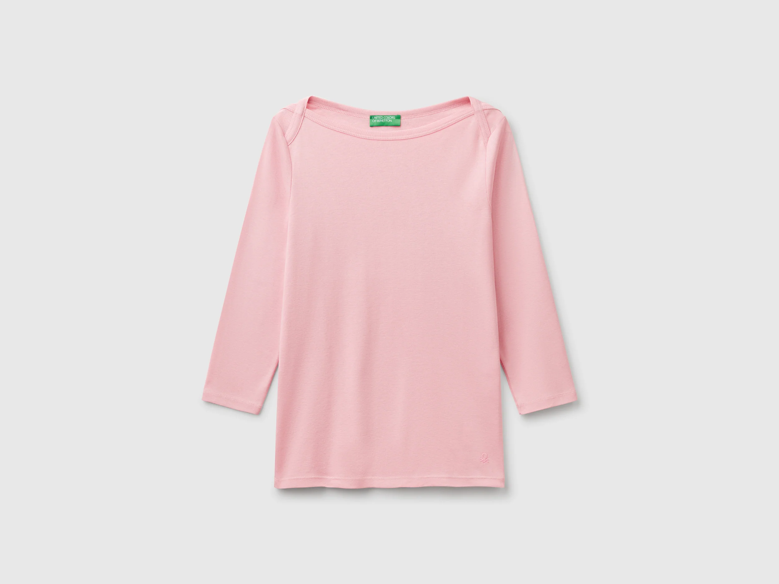 T-shirt con scollo a barchetta 100% cotone