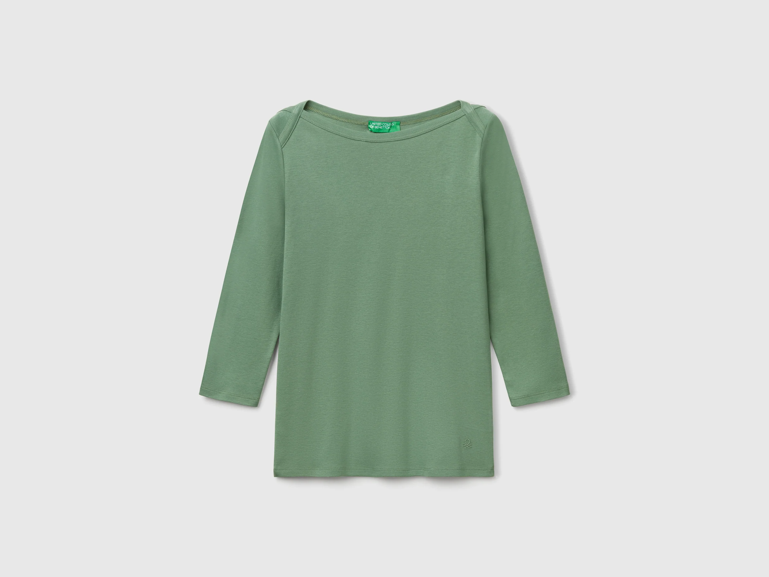 T-shirt con scollo a barchetta 100% cotone