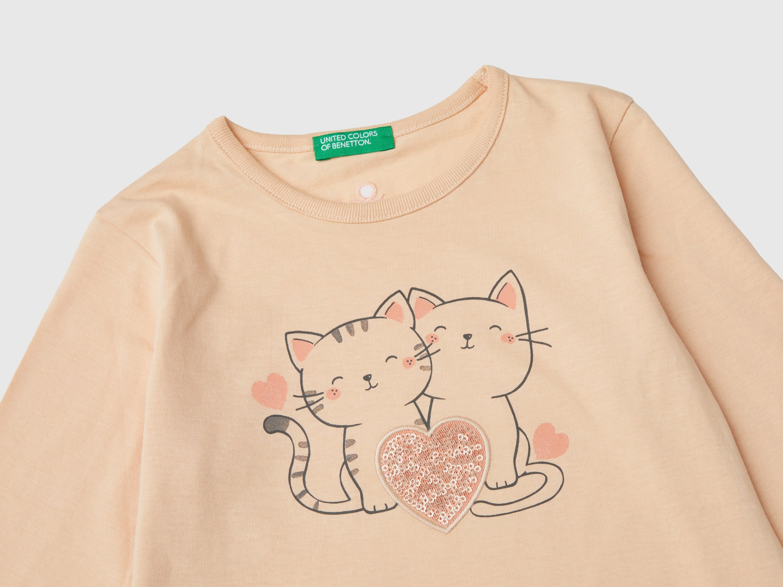 T-shirt con stampa e paillettes - Image 3