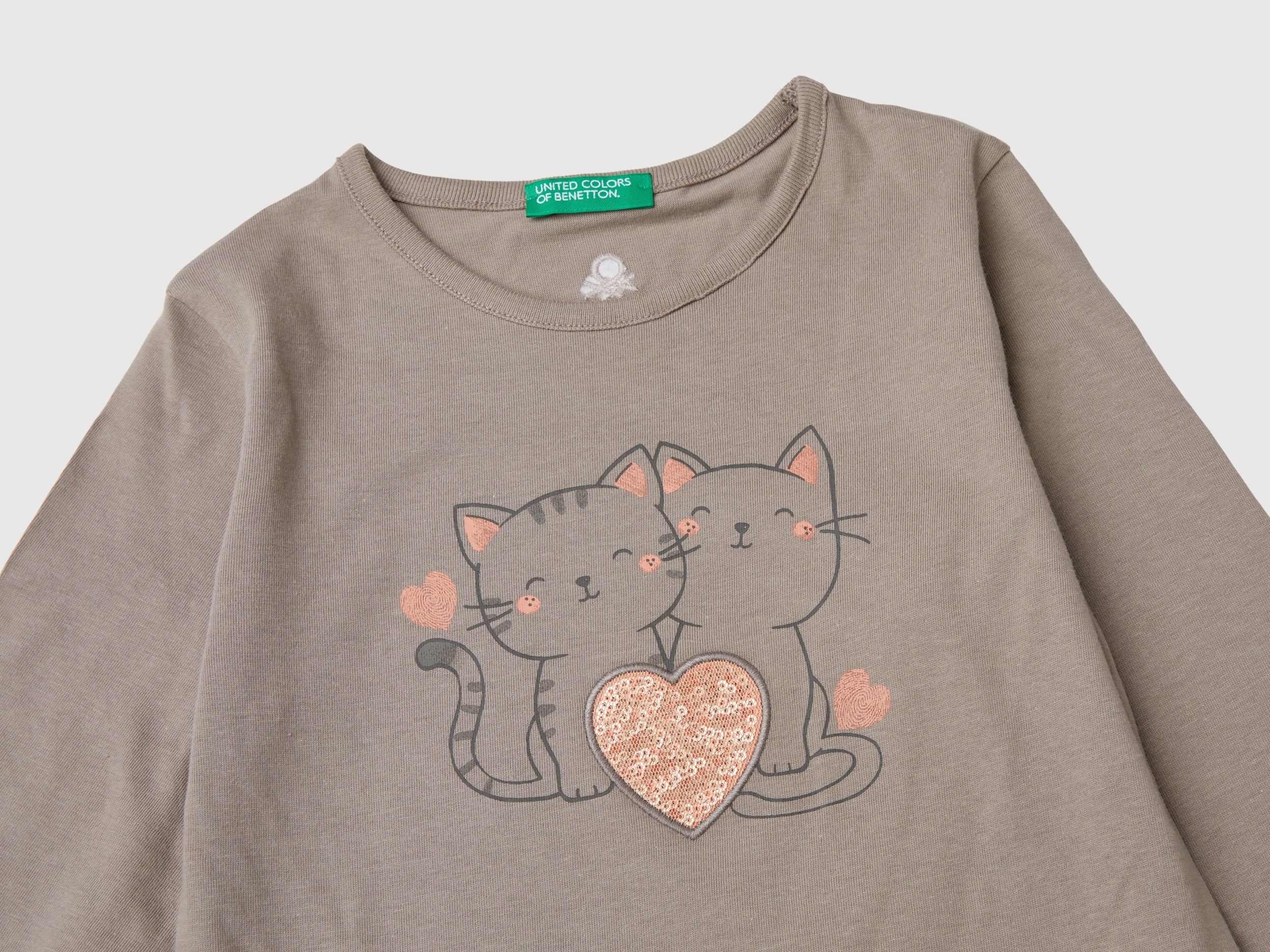 T-shirt con stampa e paillettes - Image 3