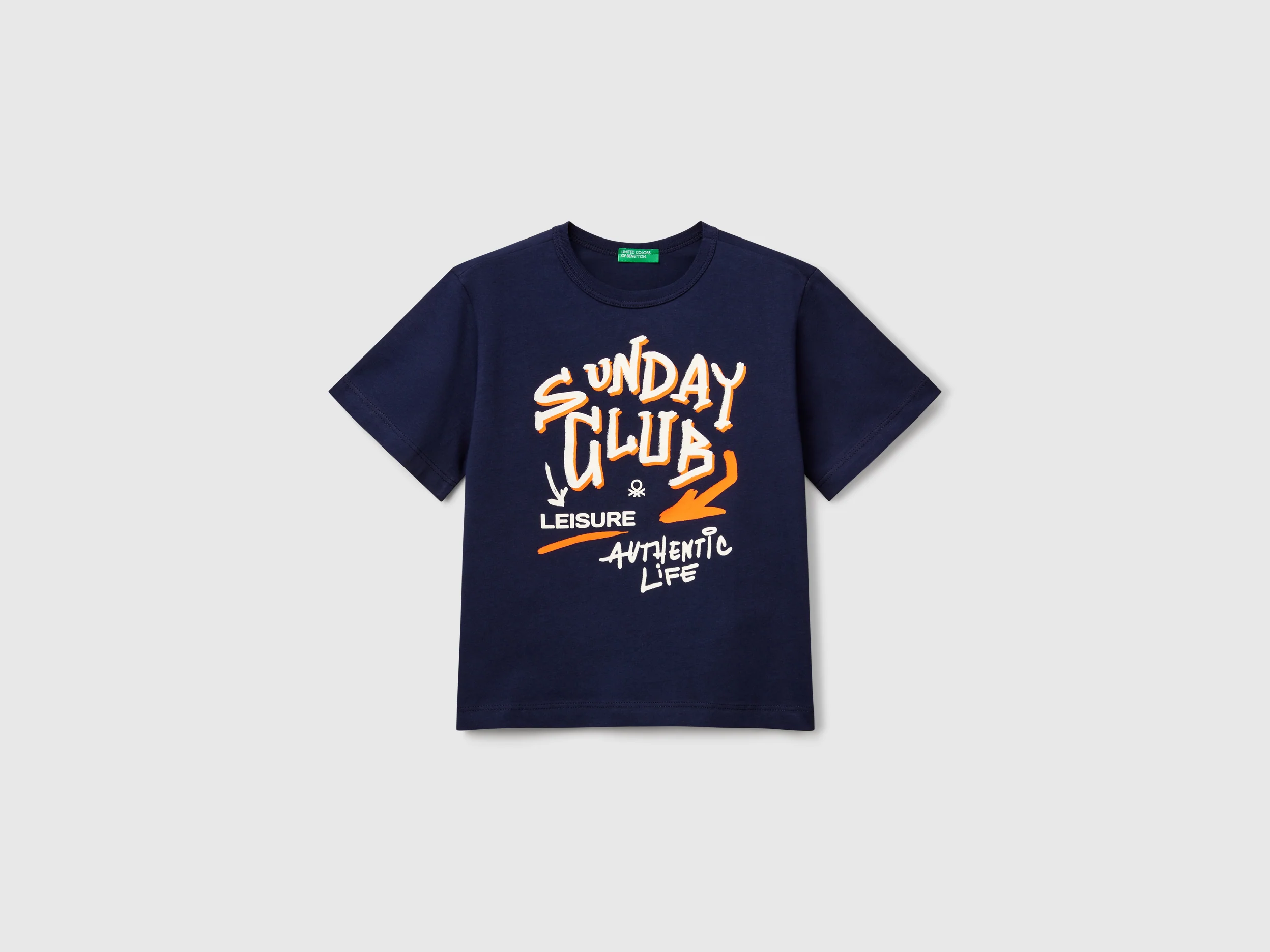 T-shirt con stampa fluo