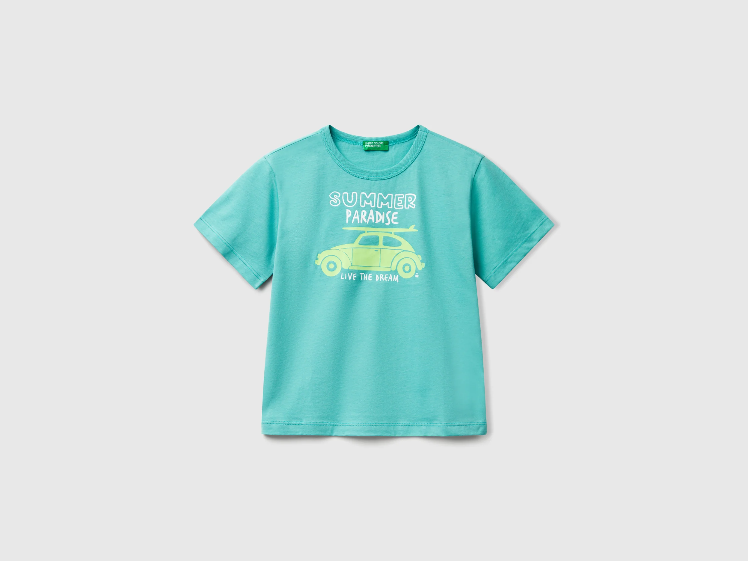 T-shirt con stampa fluo