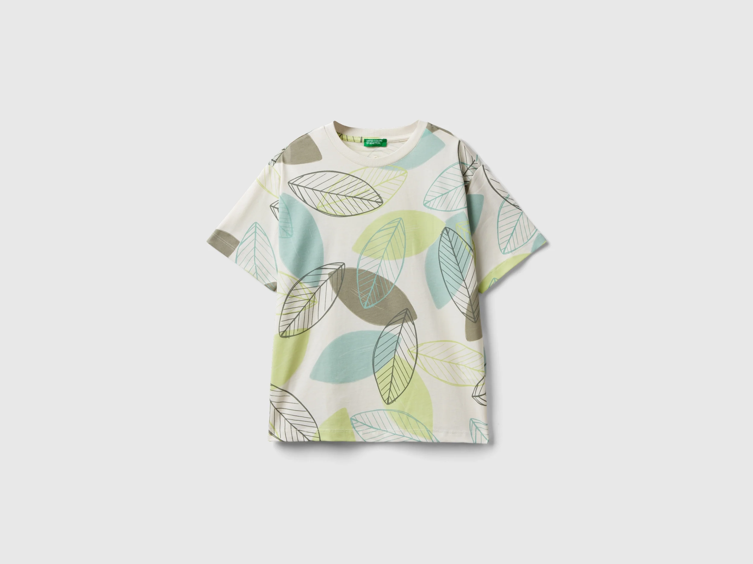 T-shirt con stampa foglie