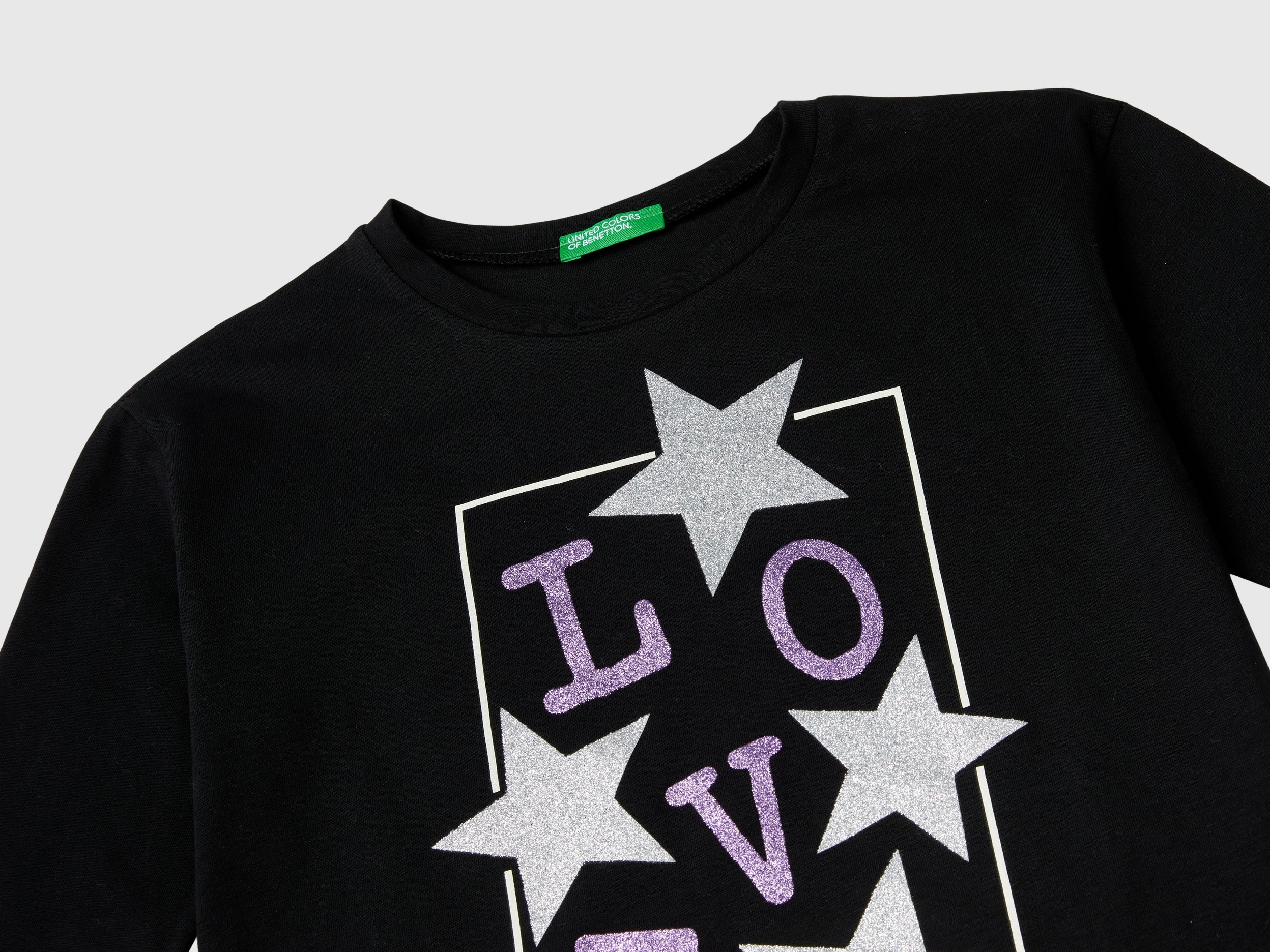 T-shirt con stampa glitter - Image 3