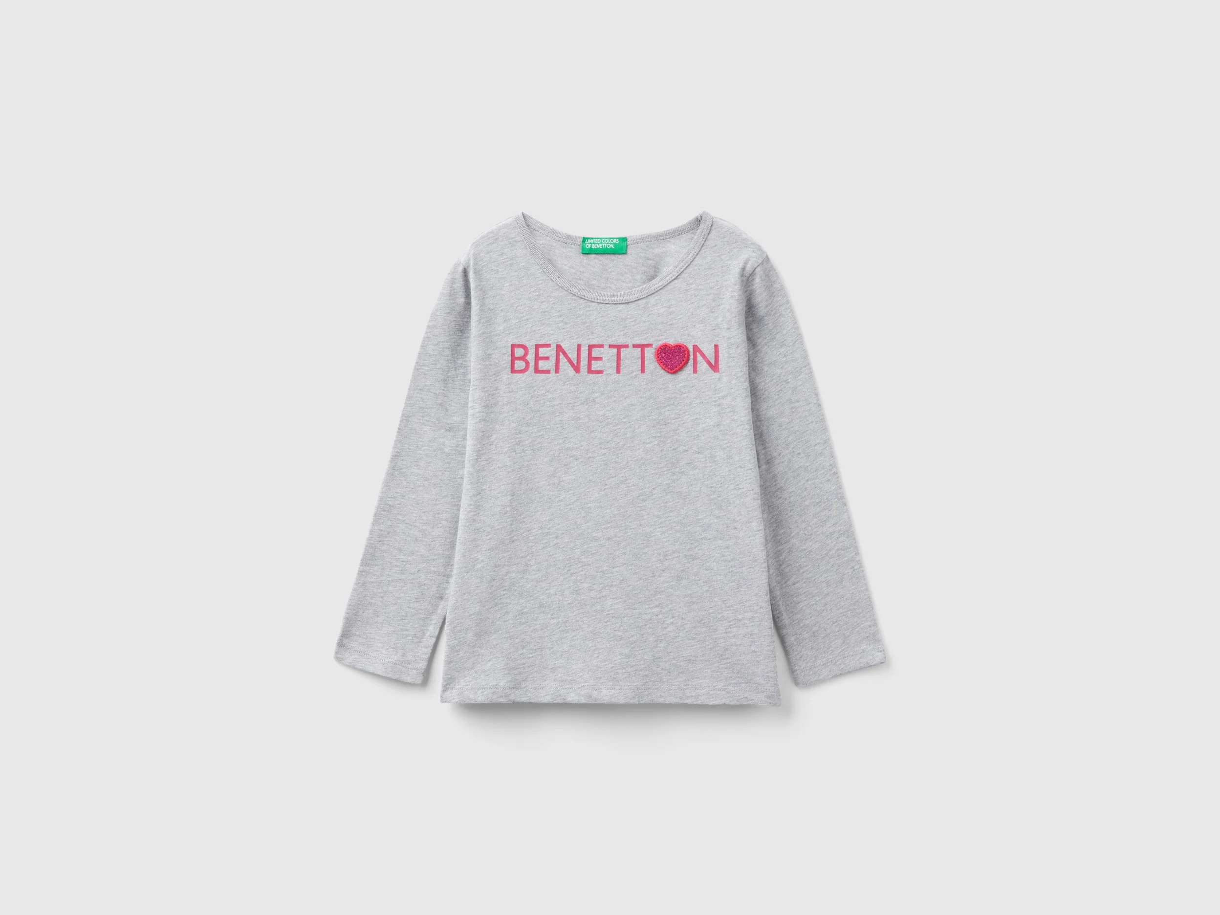 T-shirt con stampa glitter in cotone bio