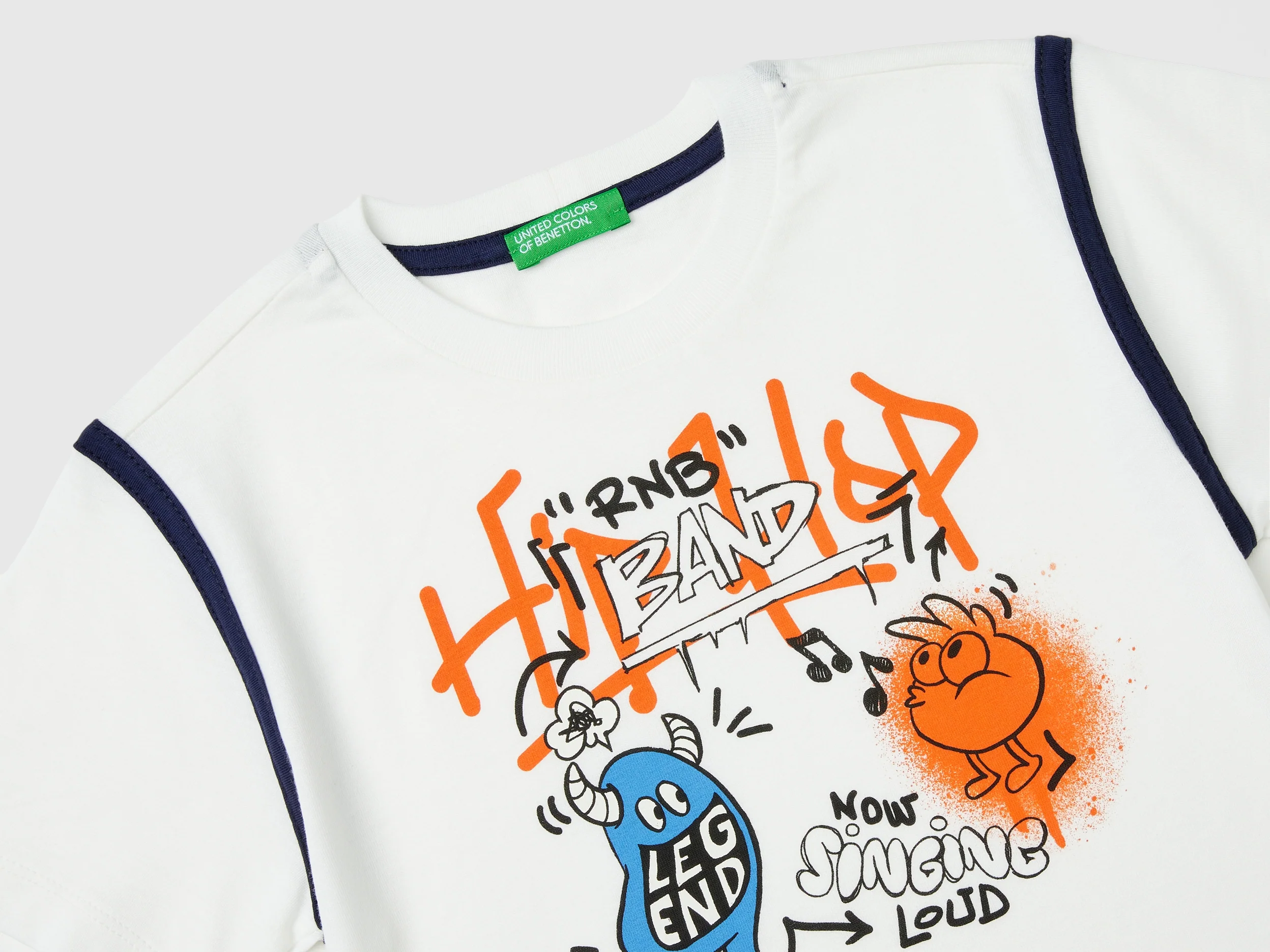 T-shirt con stampa graffiti in cotone bio - Image 3