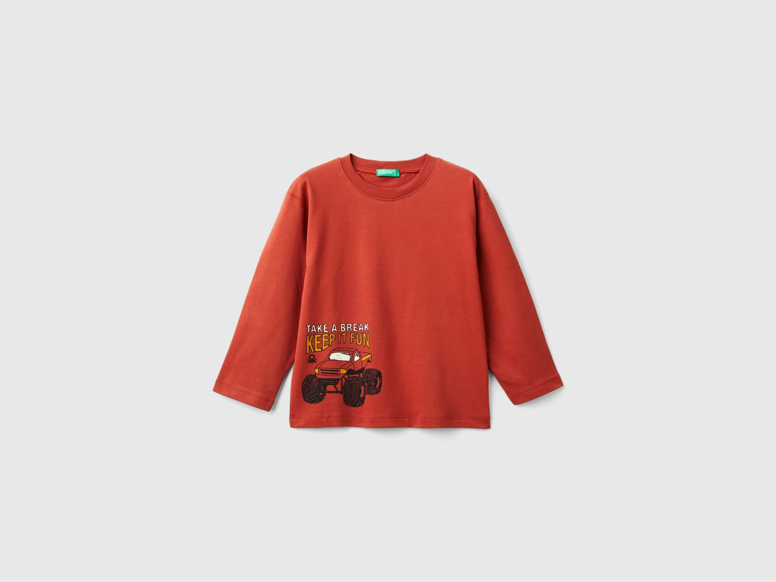 T-shirt con stampa in caldo cotone bio