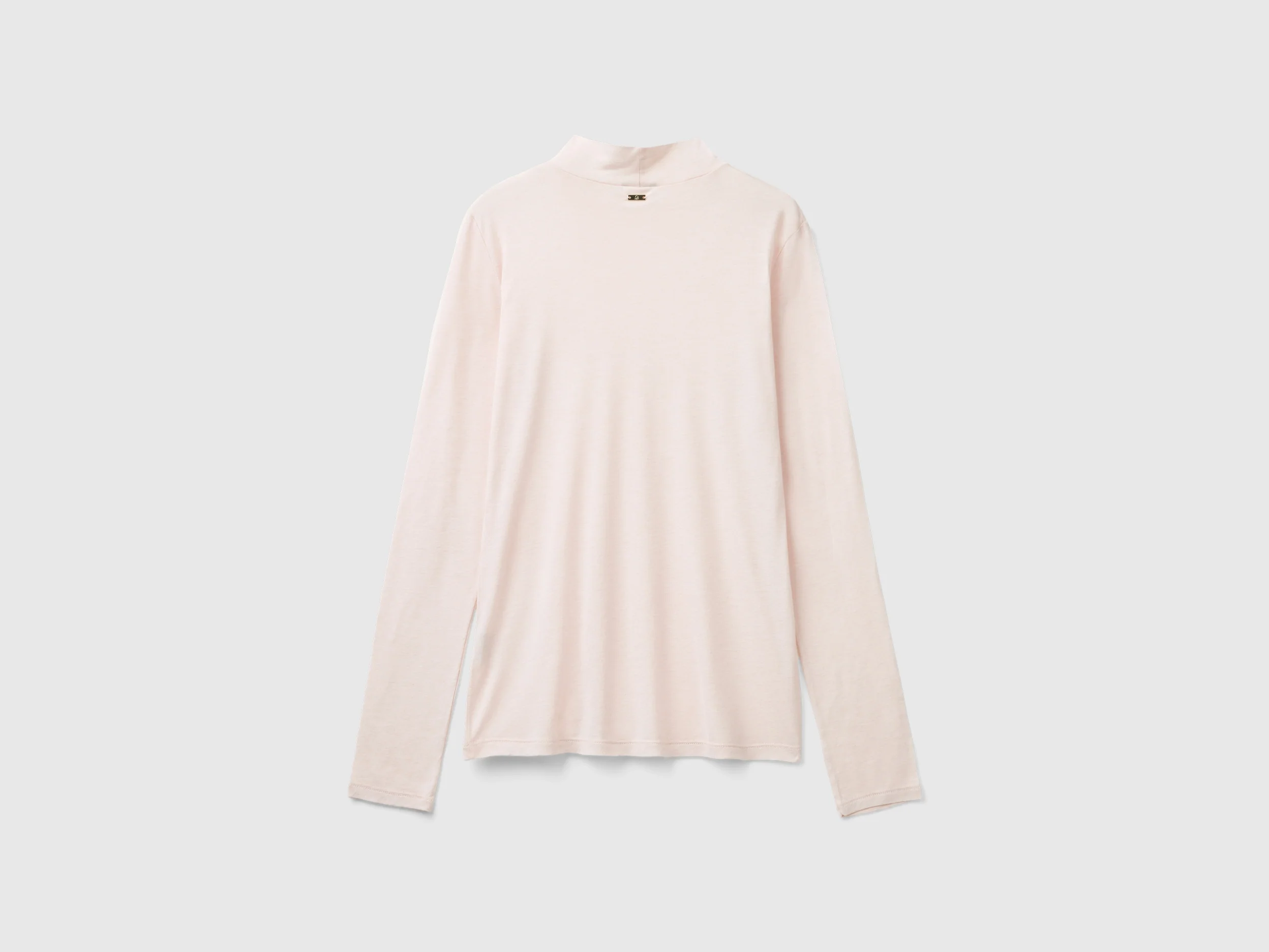 T-shirt dolcevita in misto viscosa e lana - Image 2
