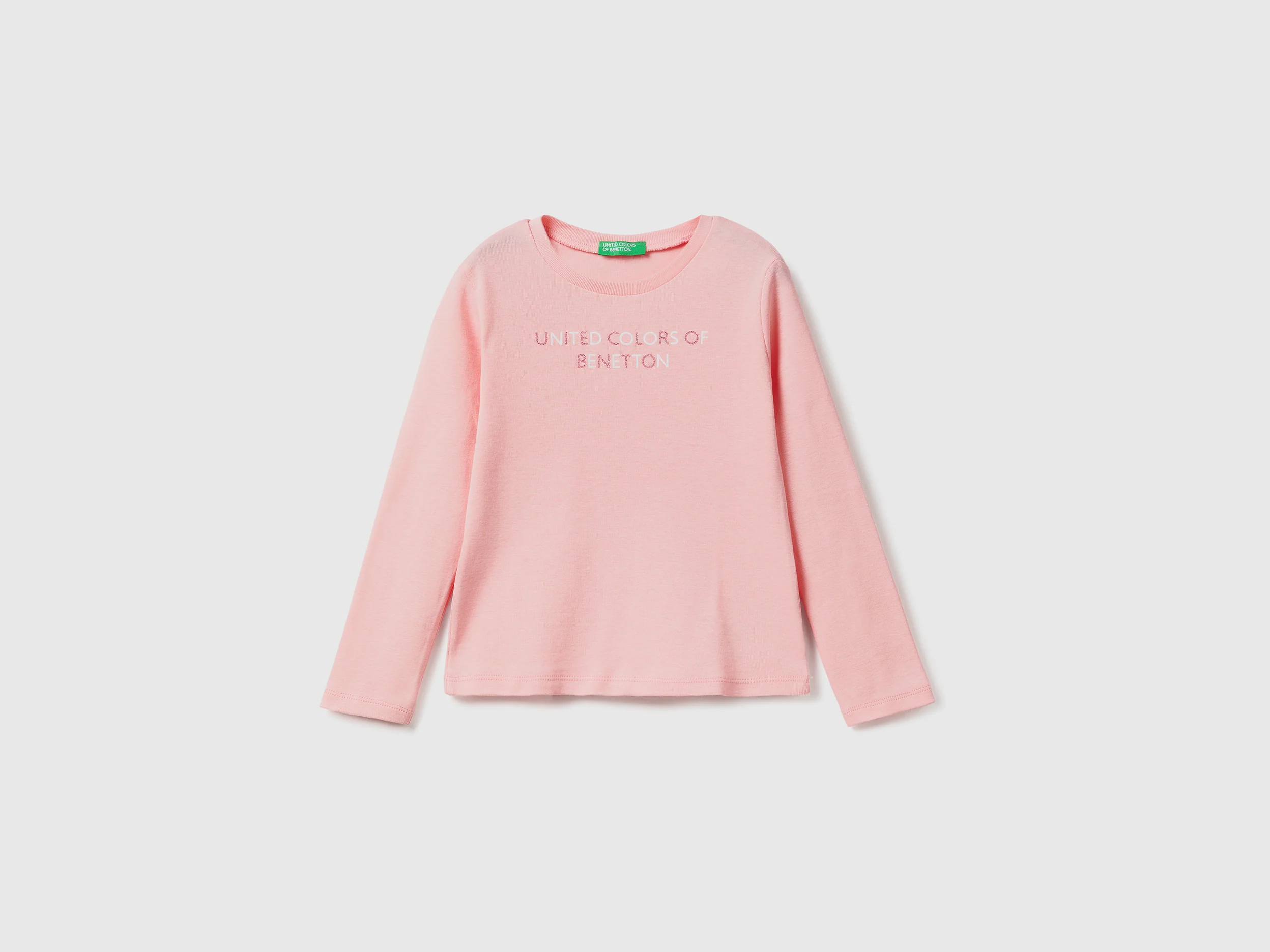 T-shirt in cotone bio con stampa glitter