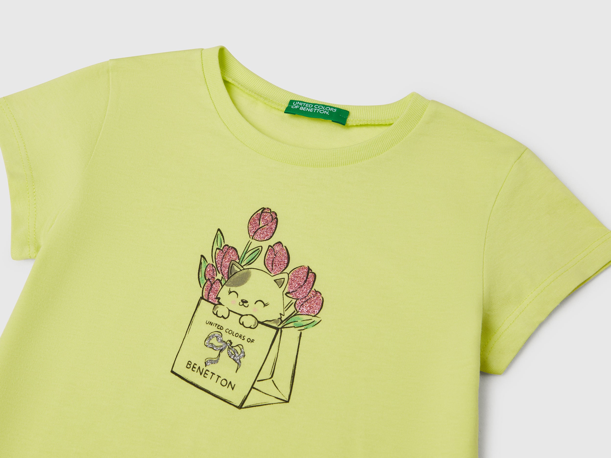 T-shirt in cotone con glitter - Image 3