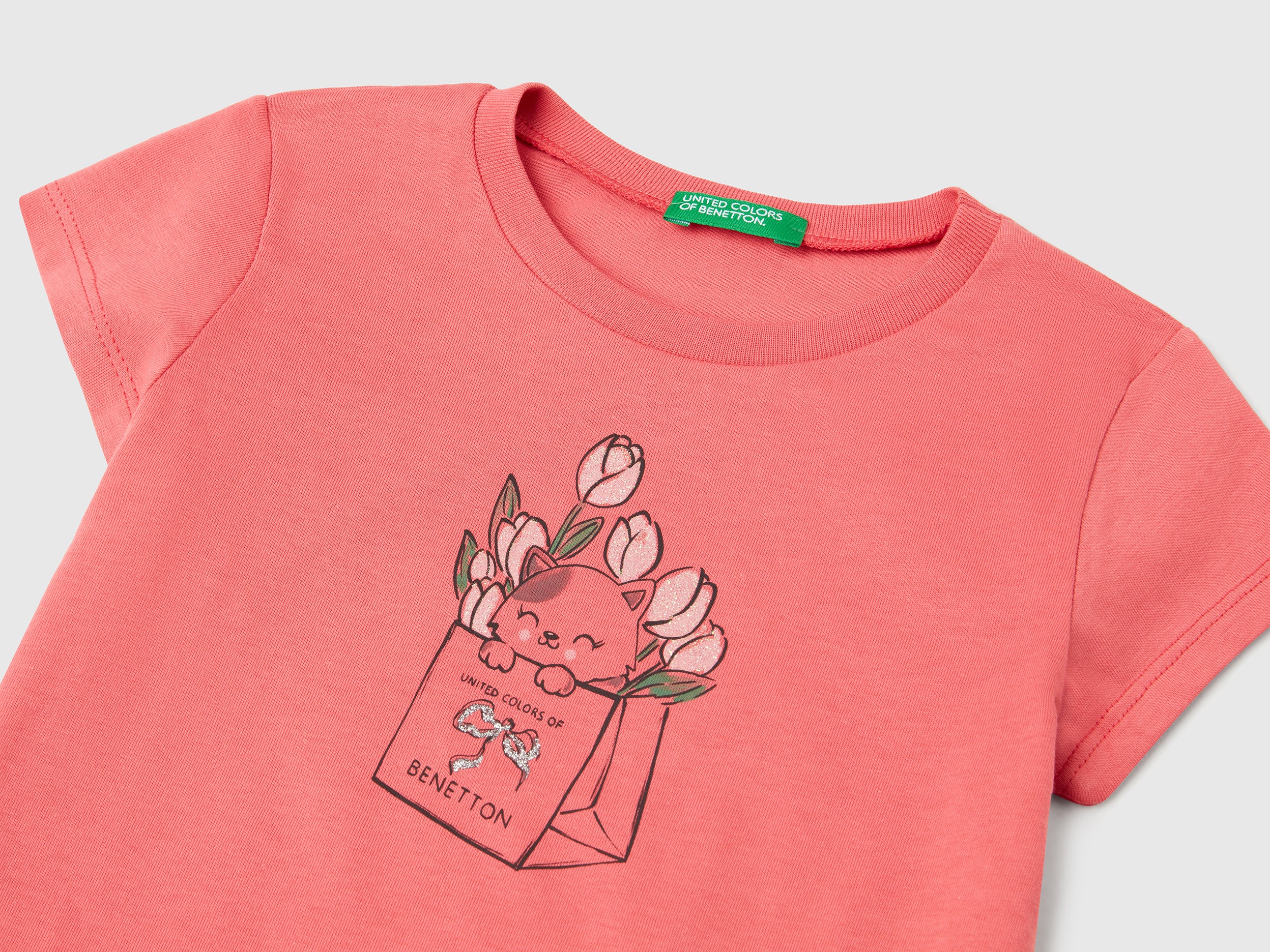 T-shirt in cotone con glitter - Image 3