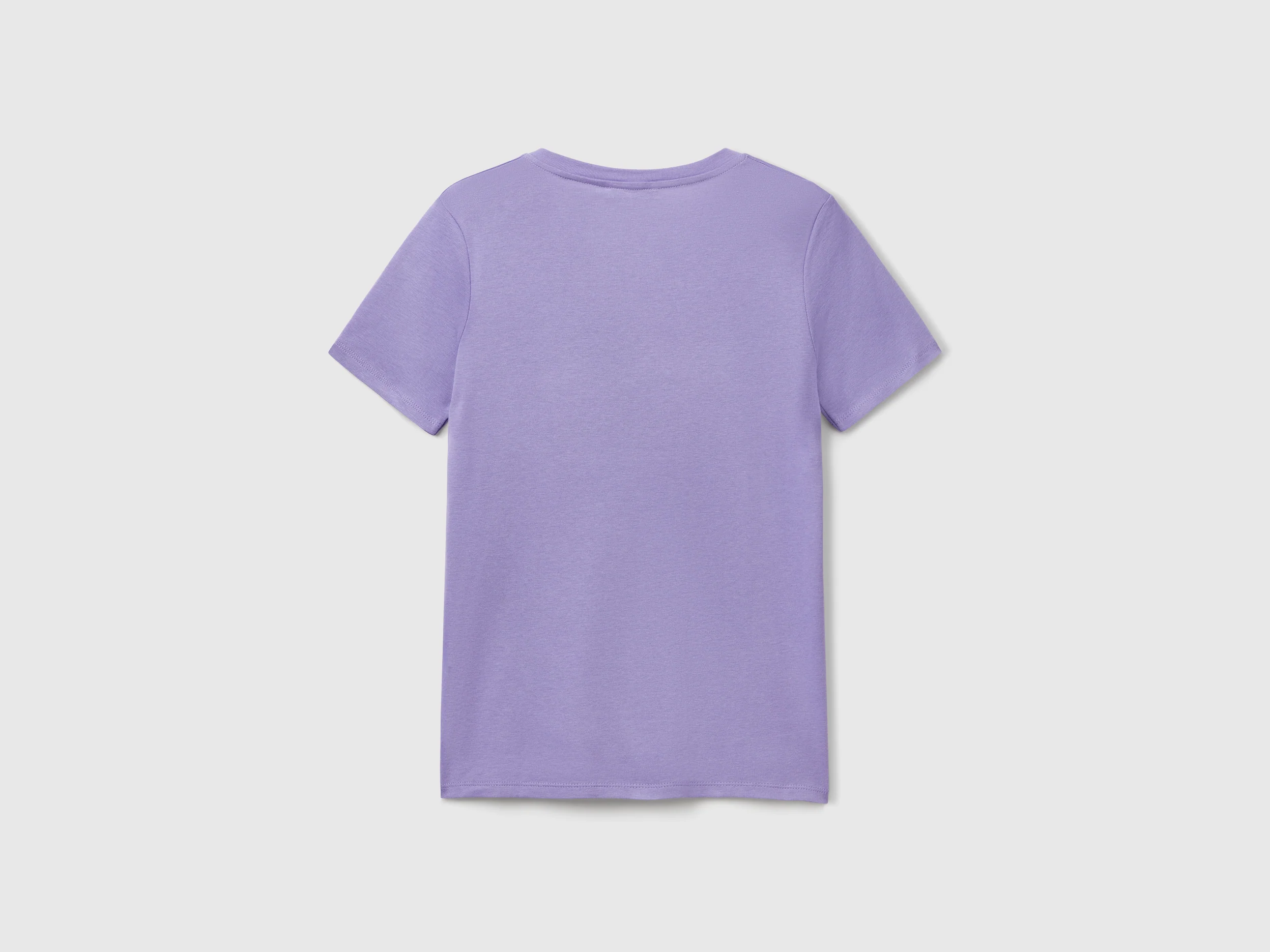 T-shirt in puro cotone con scollo a V - Image 2