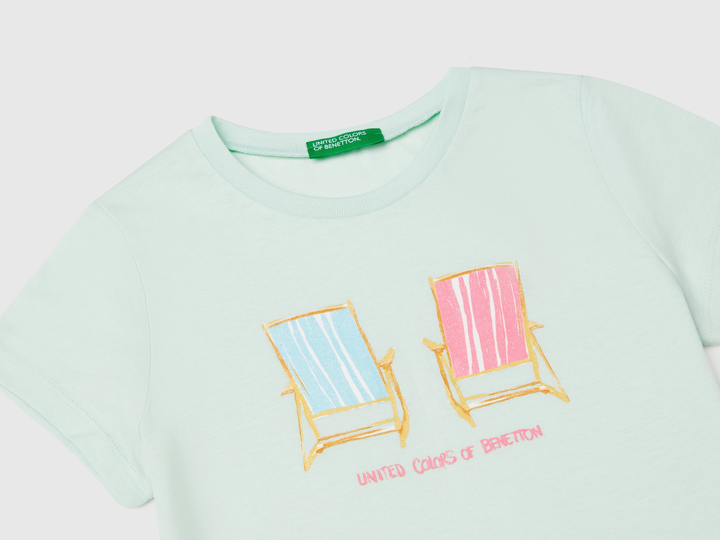 T-shirt regular fit con glitter - Image 3