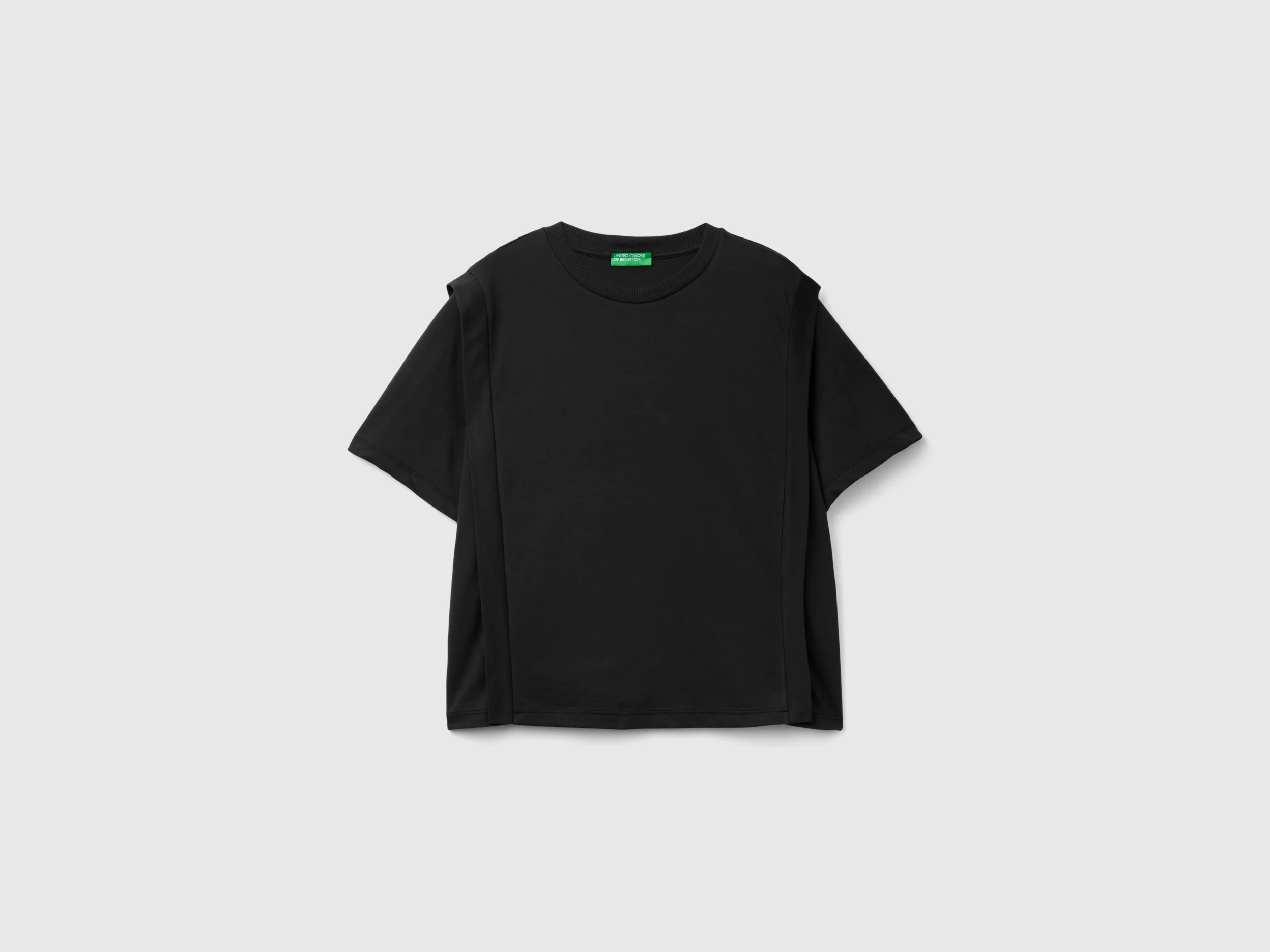 T-shirt regular fit con pieghe