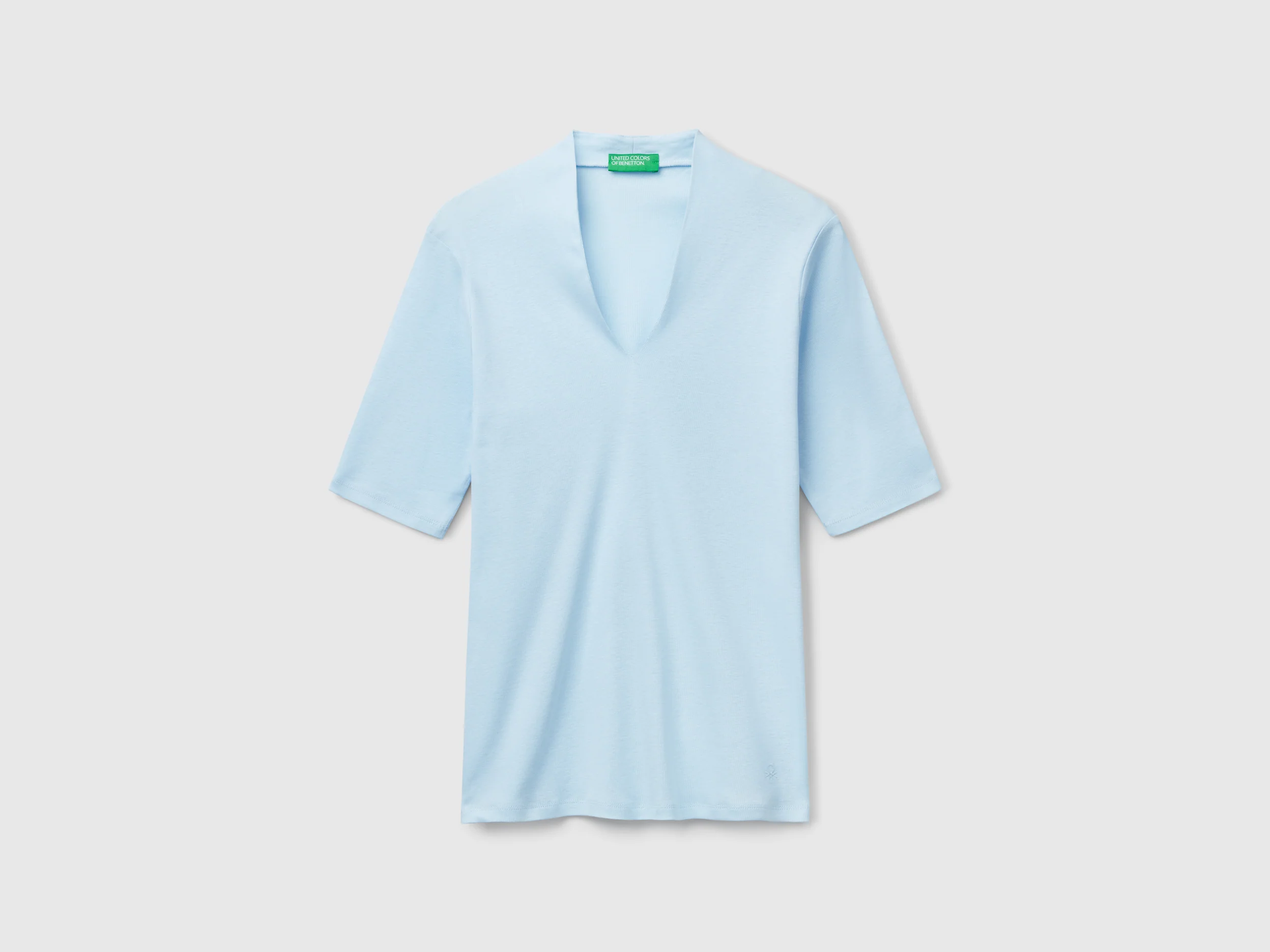 T-shirt slim fit in cotone a fibra lunga
