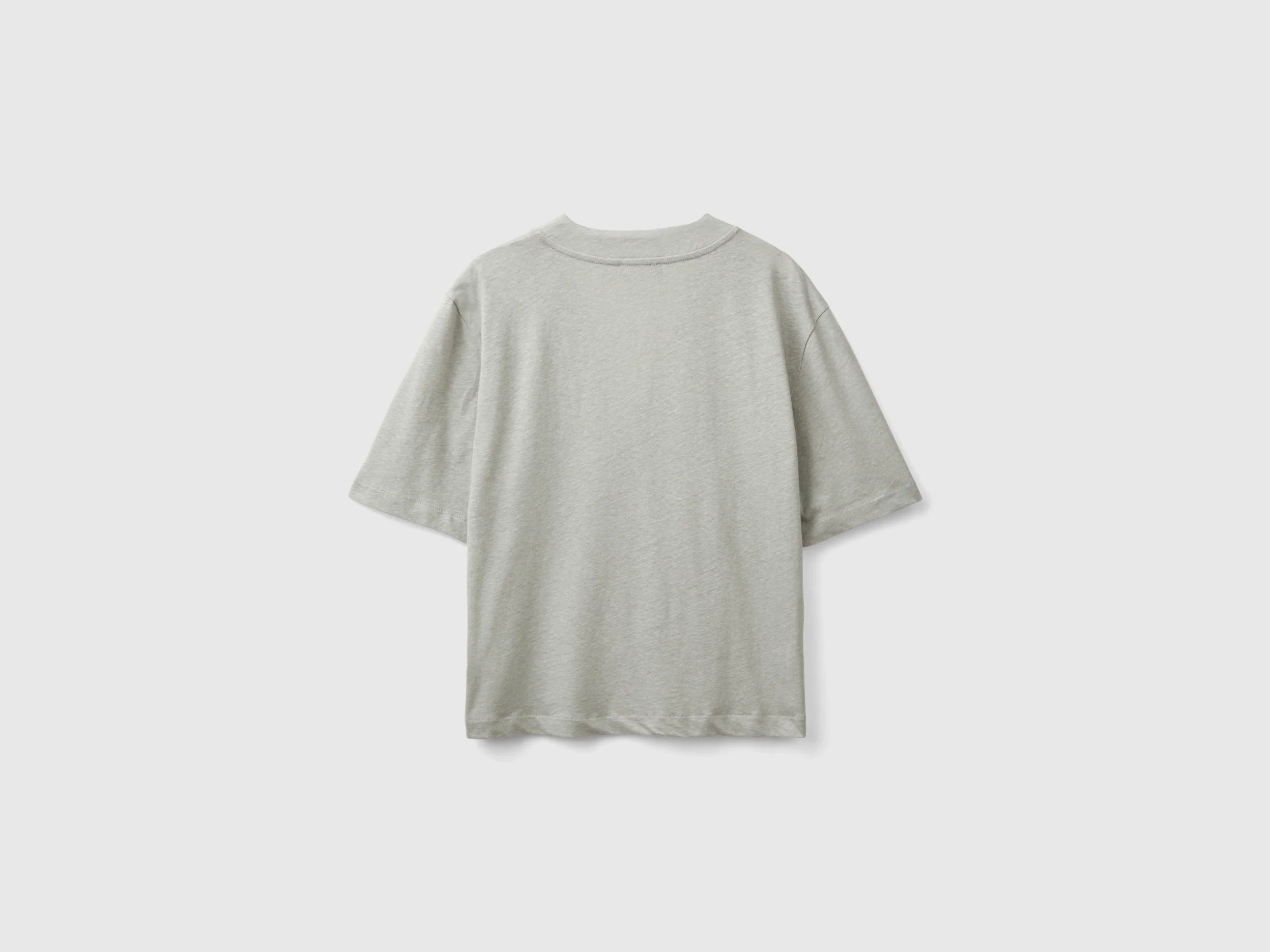 T-shirt stile cardigan in misto lino - Image 2