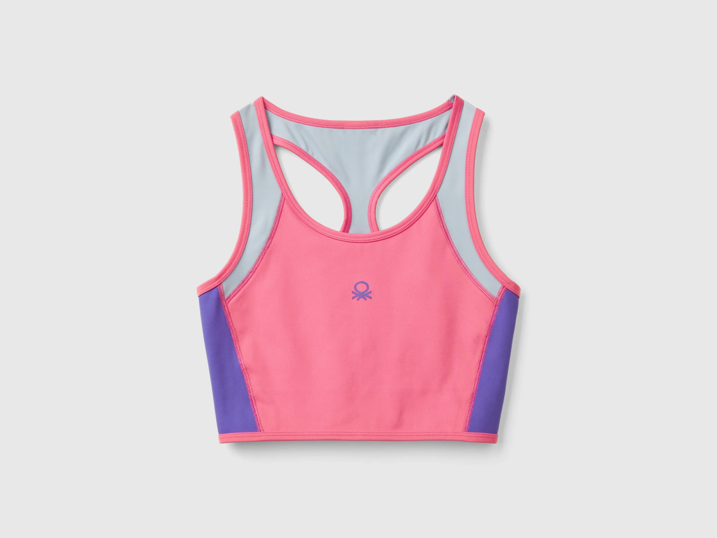 Top bra sportivo con tessuto riciclato