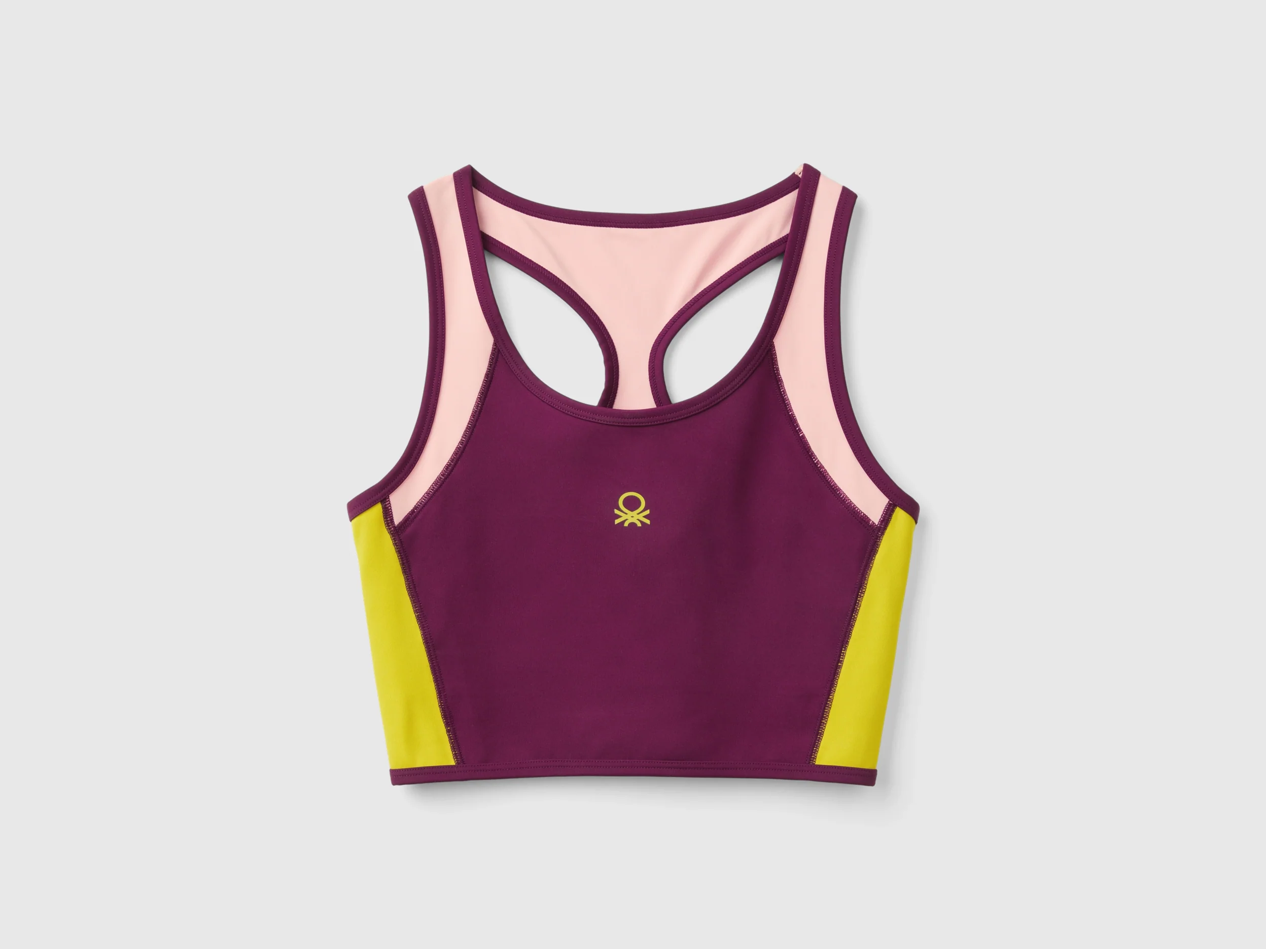 Top bra sportivo con tessuto riciclato