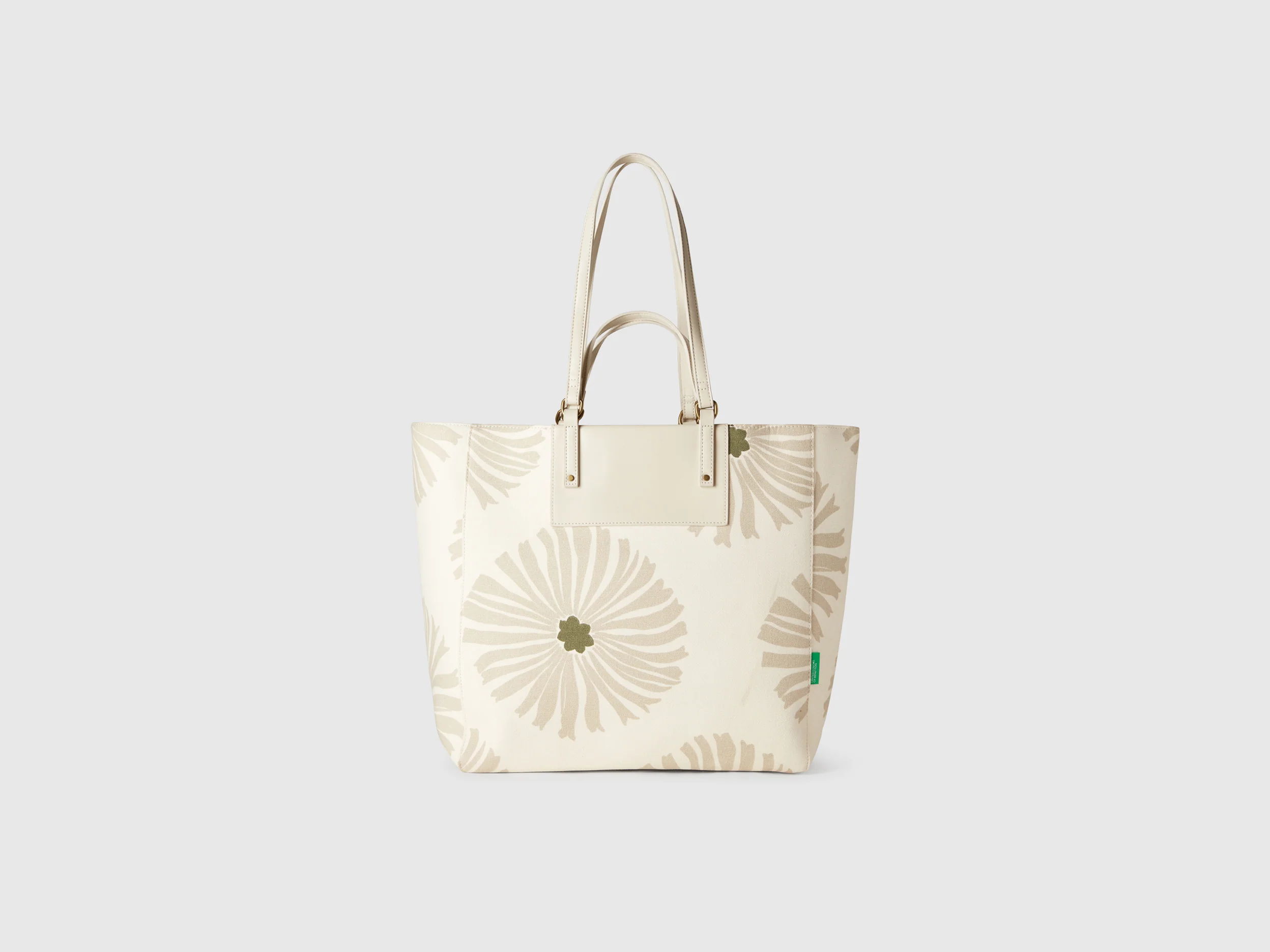 Tote bag con stampa fiori