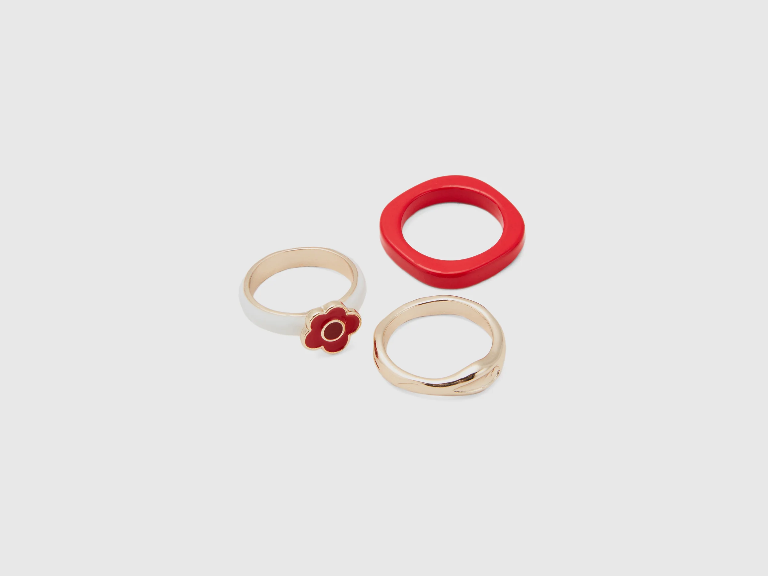 Tre anelli oro, rosso e bianco - Image 2