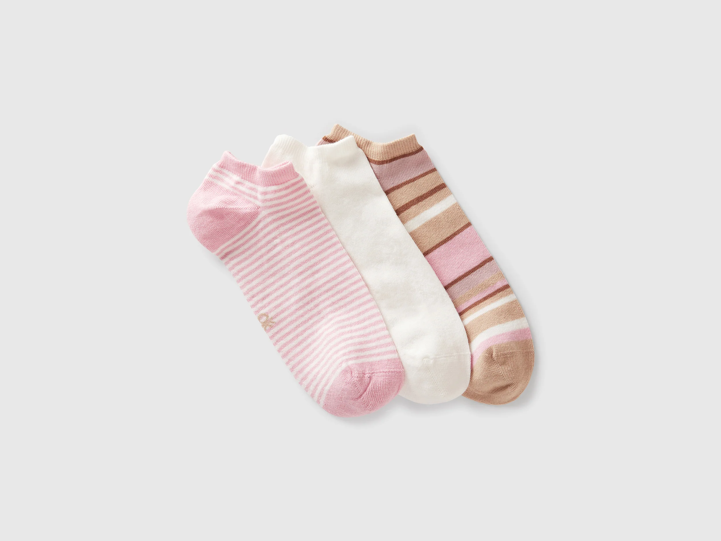 Tre paia di calzini in misto cotone stretch