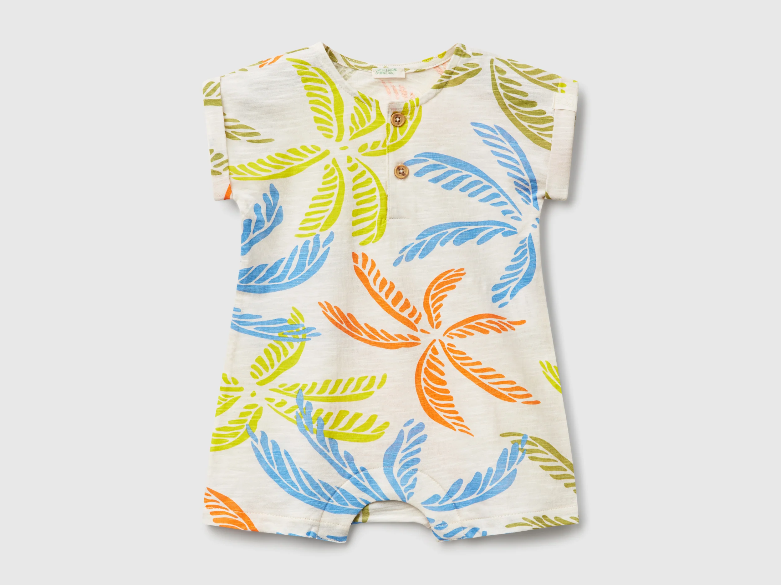 Tutina con stampa tropicale