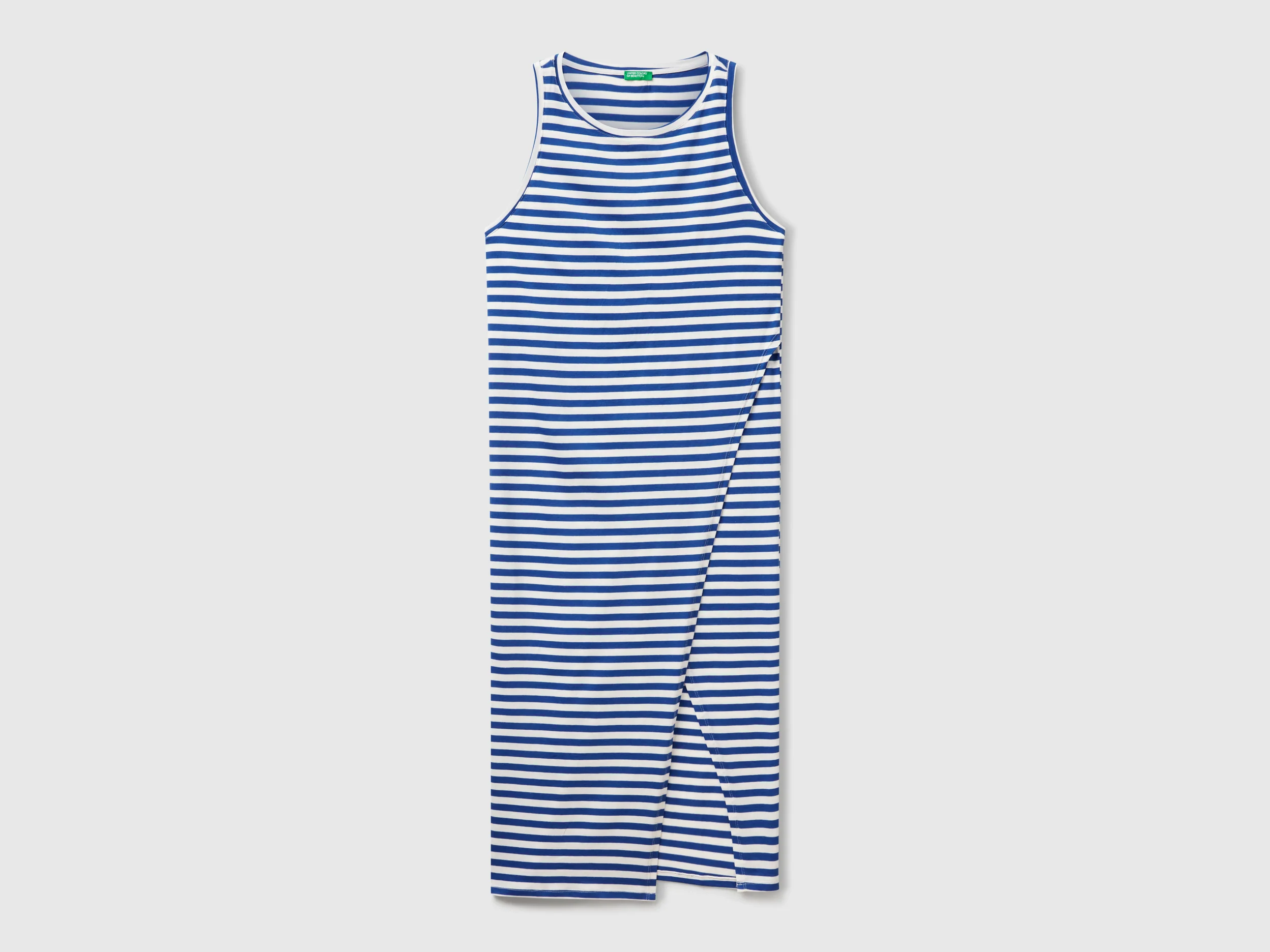 Vestito a righe con spacco