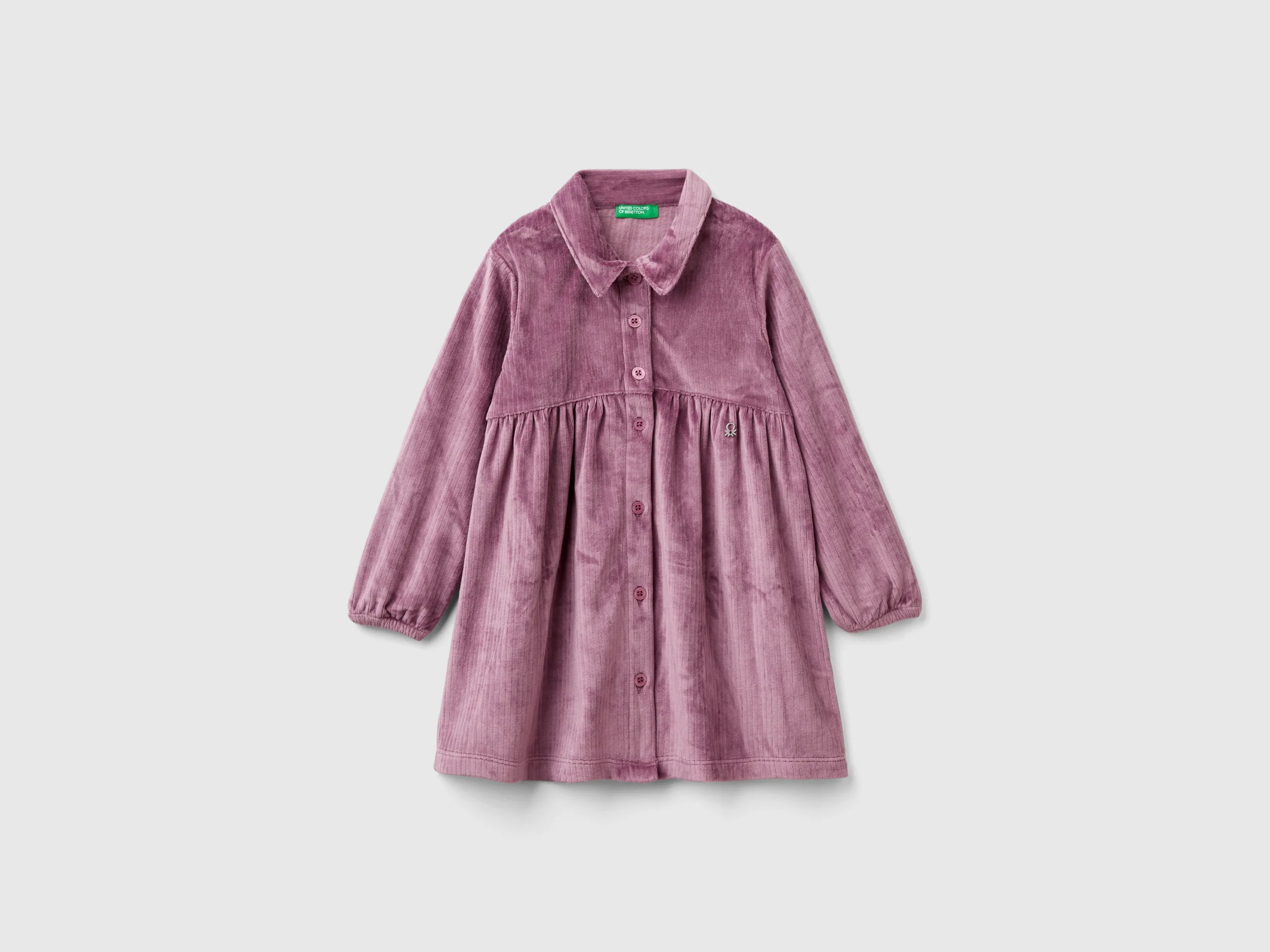 Vestito con colletto in ciniglia