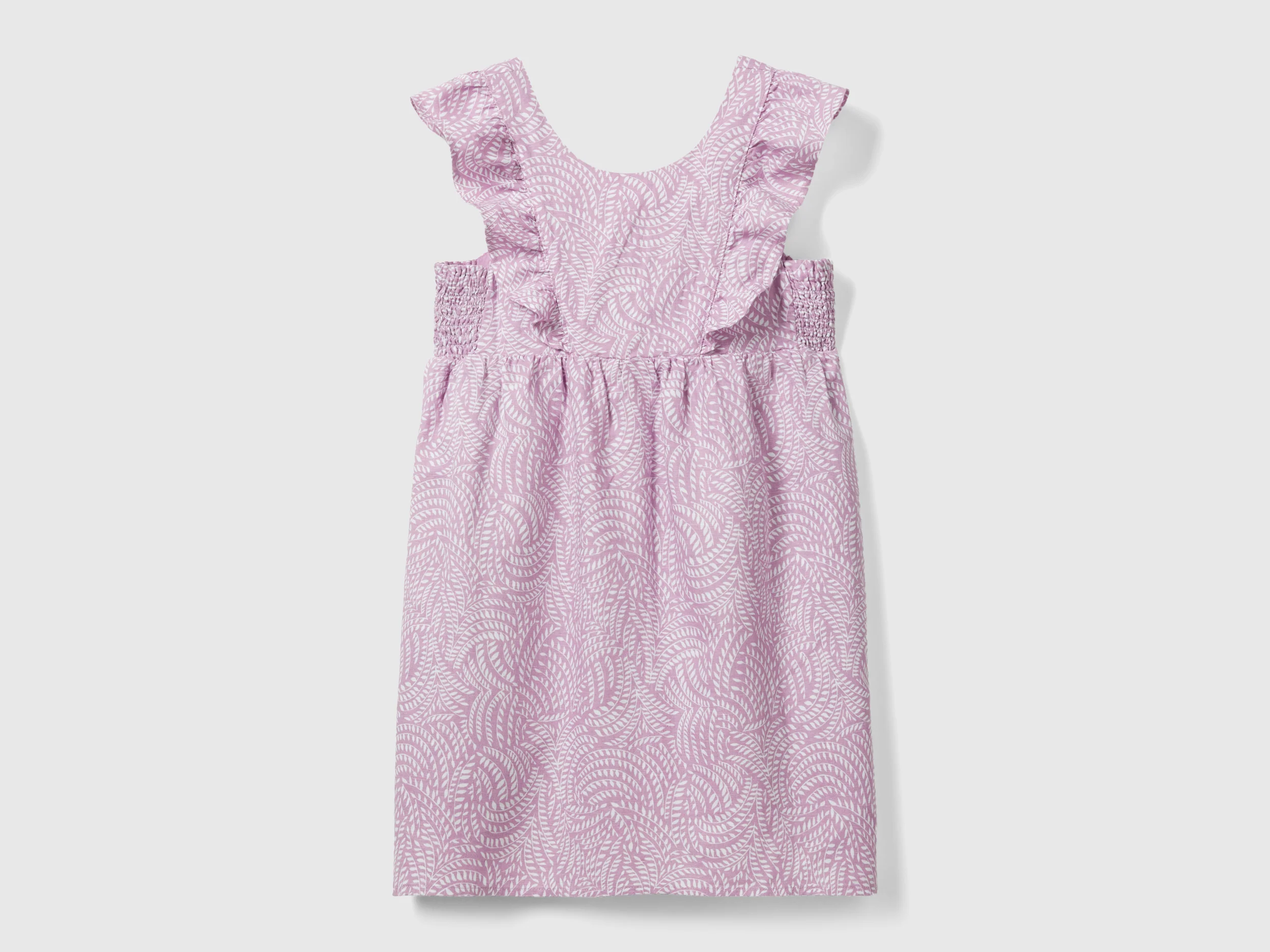 Vestito fantasia in misto lino