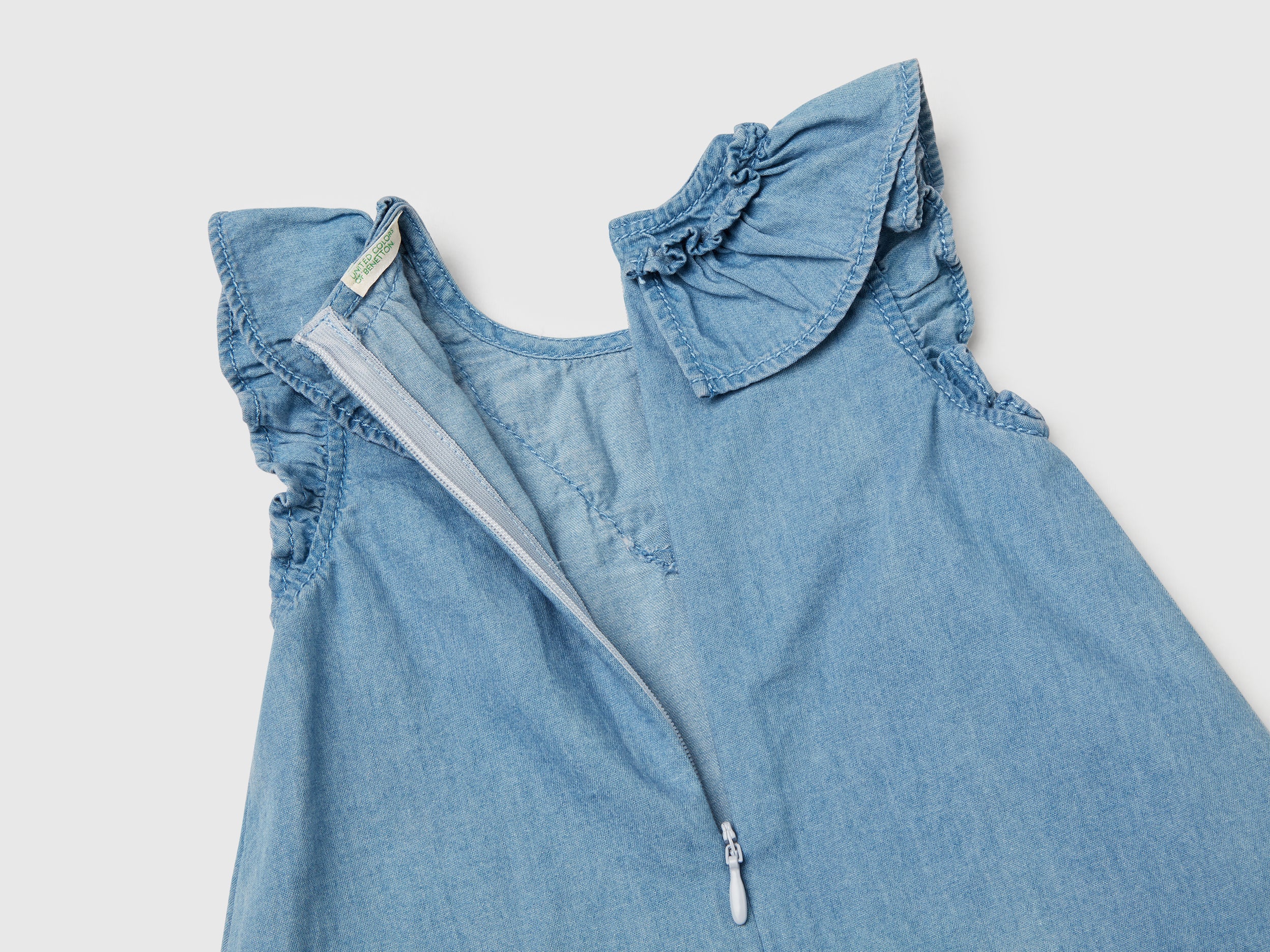 Vestito in chambray con volant - Image 3