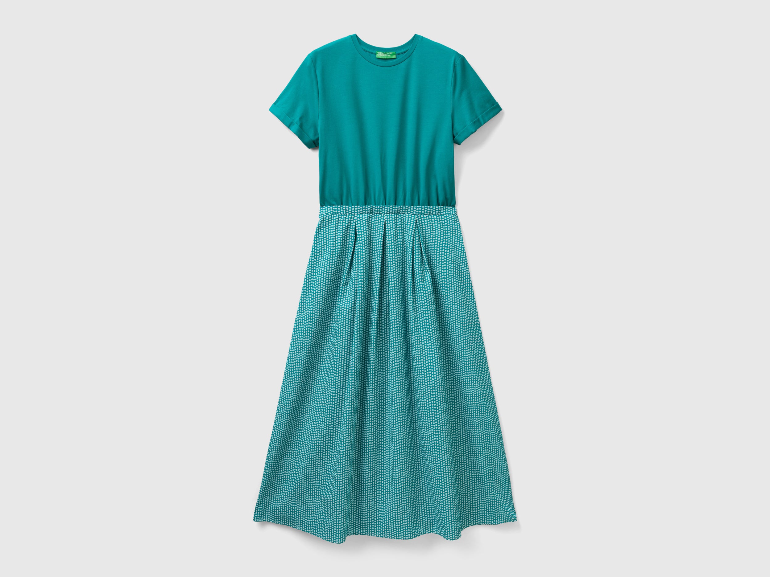 Vestito lungo con gonna stampata