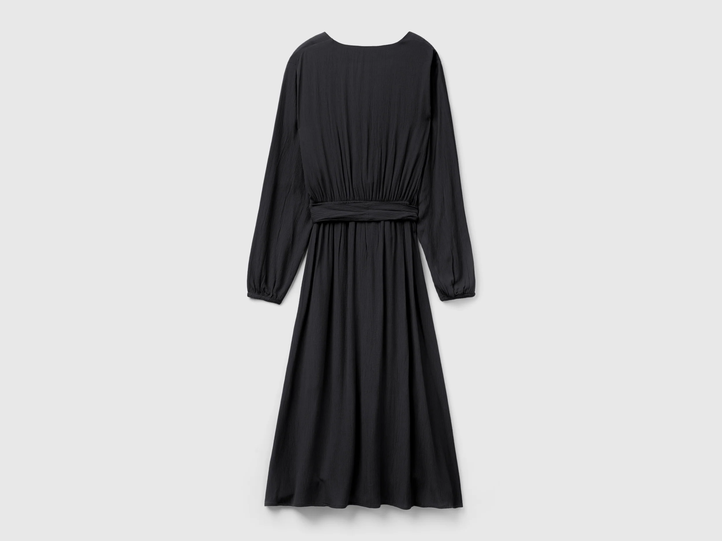 Vestito midi con scollo a V e cintura - Image 2