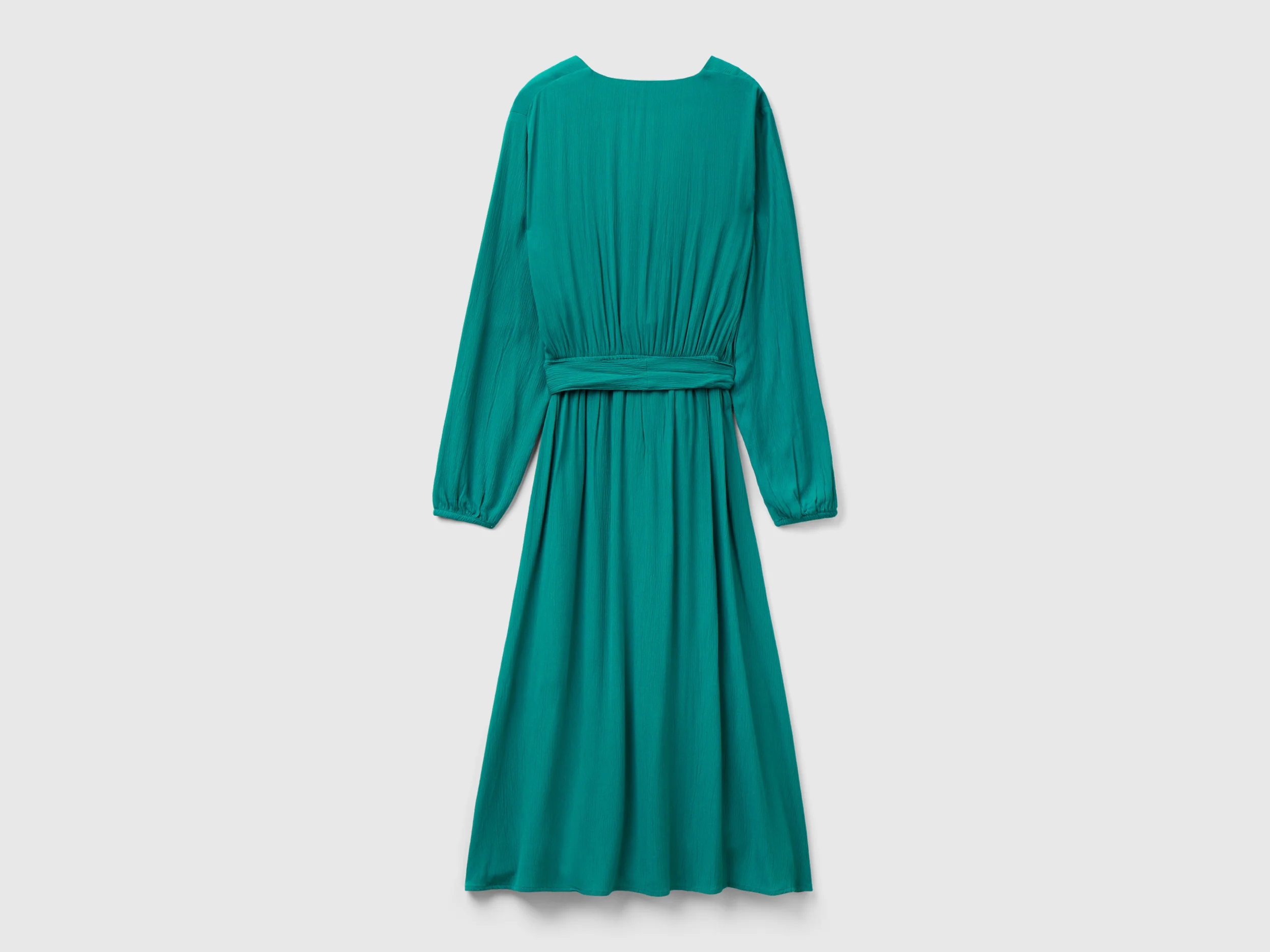Vestito midi con scollo a V e cintura - Image 2