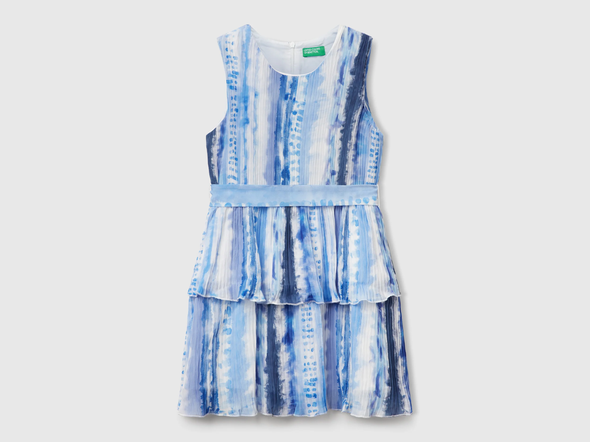 Vestito plissettato fantasia